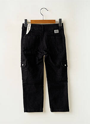 Pantalon slim închidere cu fermoar sub clapetă cu nasturi negru IKKS fată