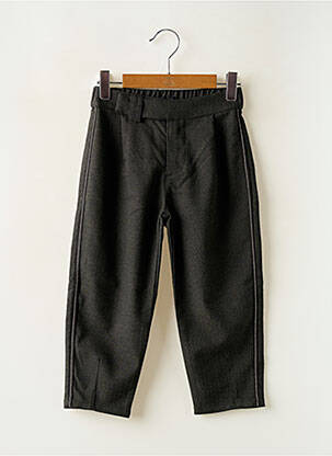 Pantalon drept croială dreaptă talie elastică gri IKKS fată