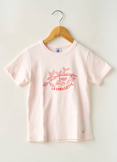Tricou roz PETIT BATEAU fată