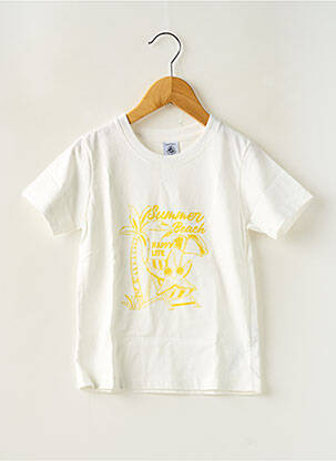 Tricou alb PETIT BATEAU copil