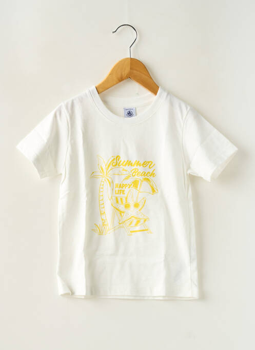 Tricou alb PETIT BATEAU copil