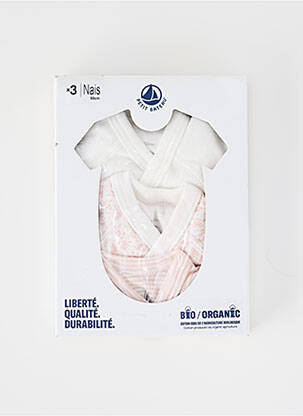 Body de lenjerie elasticitate alb PETIT BATEAU fată