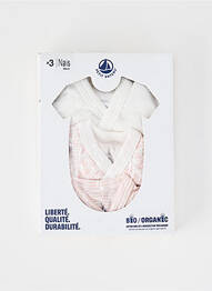 Body de lenjerie imprimeu fantezie alb PETIT BATEAU fille