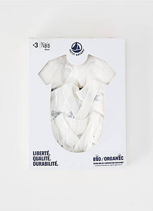 Body de lenjerie alb PETIT BATEAU copil