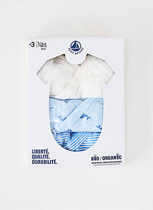 Body de lenjerie elasticitate albastru PETIT BATEAU băiat