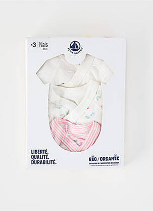 Body de lenjerie elasticitate roz PETIT BATEAU fată