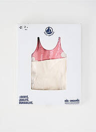 Tricou elasticitate bretele subțiri roz PETIT BATEAU fille