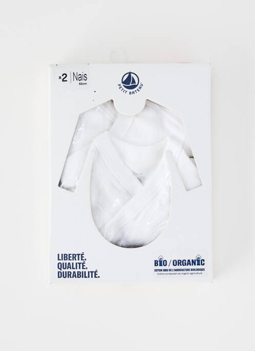 Body de lenjerie alb PETIT BATEAU copil