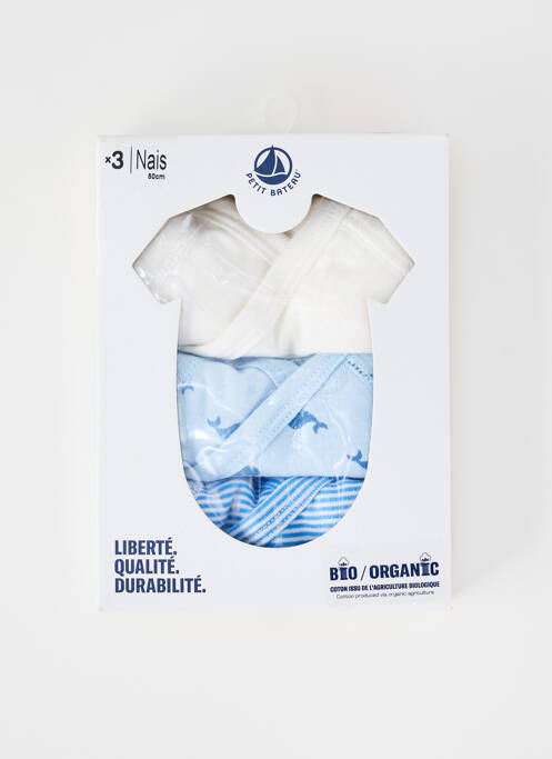 Body de lenjerie albastru PETIT BATEAU băiat