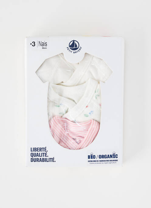 Body de lenjerie roz PETIT BATEAU fată