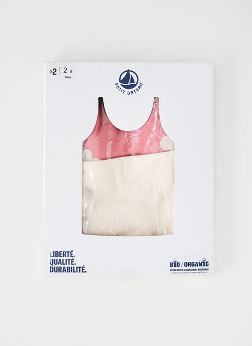 Tricou roz PETIT BATEAU fată