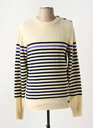 Pulover guler rotund mâneci lungi bej JACK & JONES femme