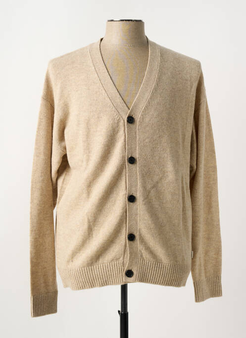 Vestă cu mâneci lungi bej JACK & JONES bărbat