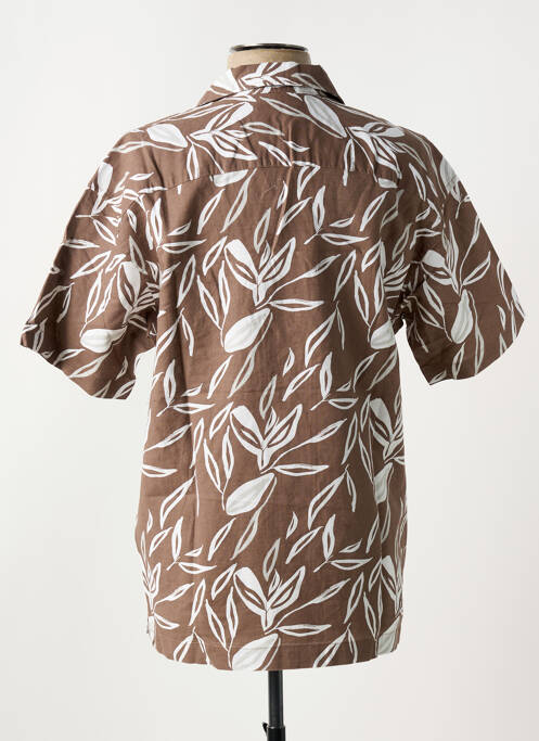 Cămașă cu mâneci scurte maro JACK & JONES bărbat