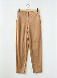 Pantalon chino închidere cu fermoar sub clapetă cu nasturi talie înaltă maro VERO MODA femme