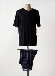Pijama guler rotund negru JACK & JONES homme
