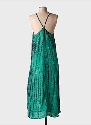 Rochie lungă croială fluidă bretele subțiri verde FIVE femeie