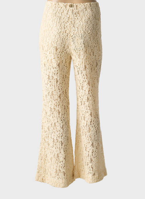 Pantalon evazat bej TWINSET femeie