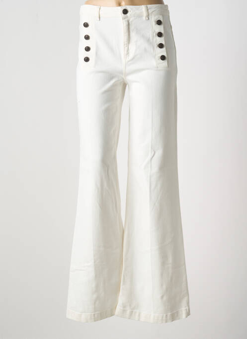 Blugi cu croială evazată bej TWINSET femeie