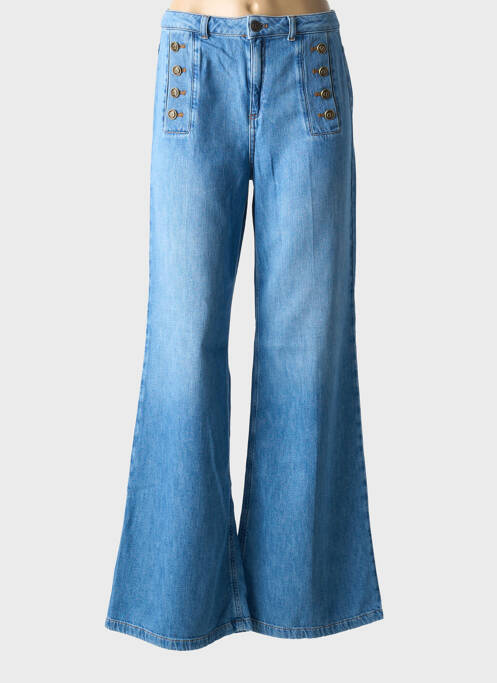 Blugi cu croială evazată albastru TWINSET femeie