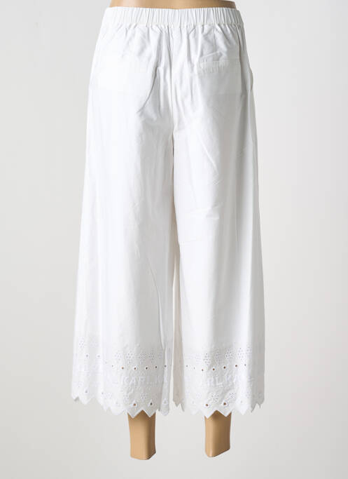 Pantalon trei sferturi alb KARL LAGERFELD femeie