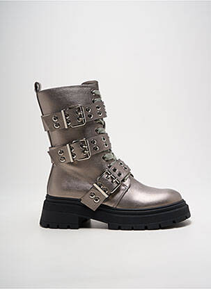 Botine/ghete material neted toc de 4 la 6 cm argintiu TWINSET femeie