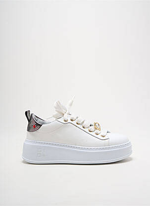 Adidași material neted toc de 4 la 6 cm alb GIO+ femeie