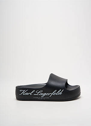 Mulete/saboți material neted toc de 4 la 6 cm negru KARL LAGERFELD femeie