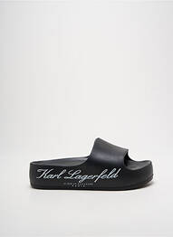 Mulete/saboți material neted toc de 4 la 6 cm negru KARL LAGERFELD femme
