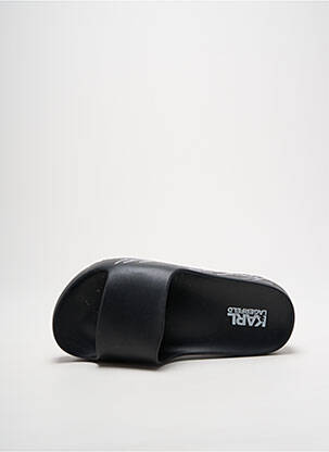 Mulete/saboți material neted toc de 4 la 6 cm negru KARL LAGERFELD femeie