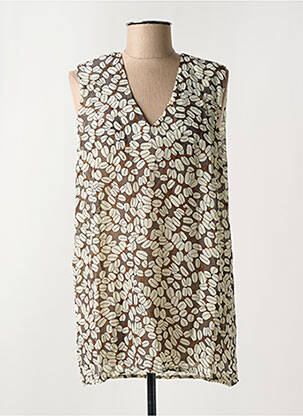 Tunică fără mâneci bej ARELINE femeie