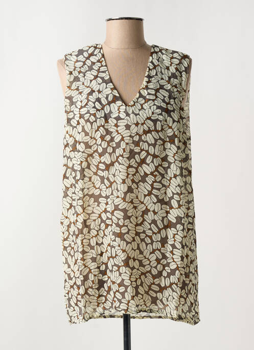 Tunică fără mâneci bej ARELINE femeie