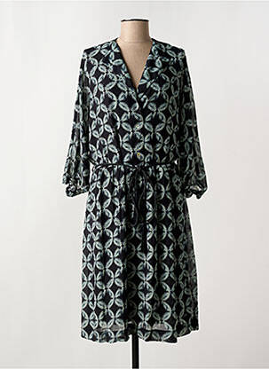 Rochie midi mâneci 3/4 mâneci 3/4 albastru ARELINE femeie