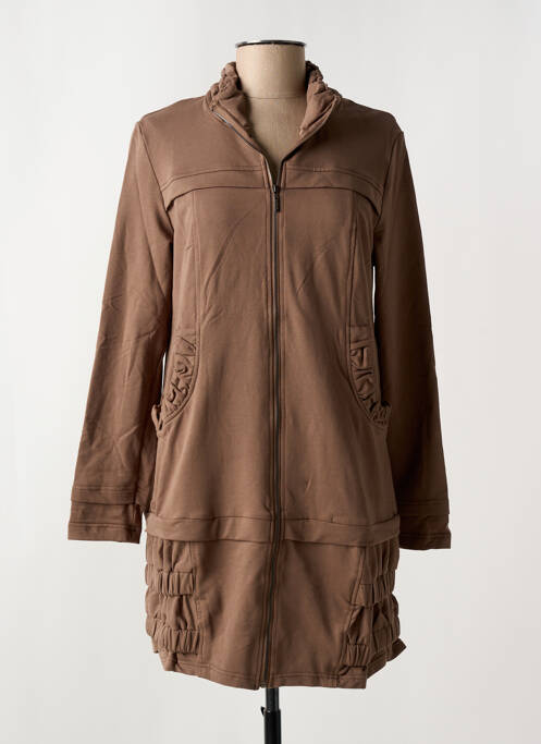 Jachete casual guler rotund maro ARELINE femme