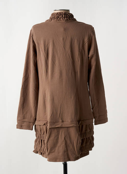 Jachete casual guler rotund maro ARELINE femme