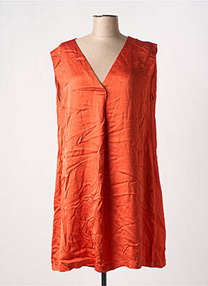 Rochie scurtă croială fluidă fără mâneci portocalie PAKO LITTO femeie