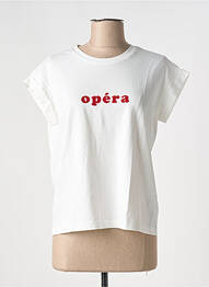 Tricou croială dreaptă mâneci scurte bej GRACE & MILA femme