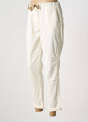 Pantalon 7/8 elasticitate mărime normală bej PAKO LITTO femme