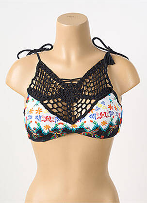 Sutien de costum de baie elasticitate top triunghiuri negru DESPI femeie