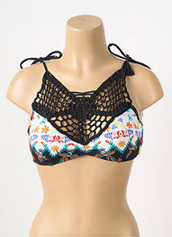 Sutien de costum de baie elasticitate top triunghiuri negru DESPI femme