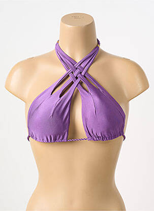 Sutien de costum de baie închidere cu legături de legat top triunghiuri violet DESPI femeie