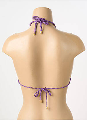 Sutien de costum de baie închidere cu legături de legat top triunghiuri violet DESPI femeie