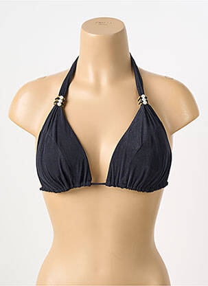 Sutien de costum de baie închidere cu legături de legat top triunghiuri negru DESPI femeie