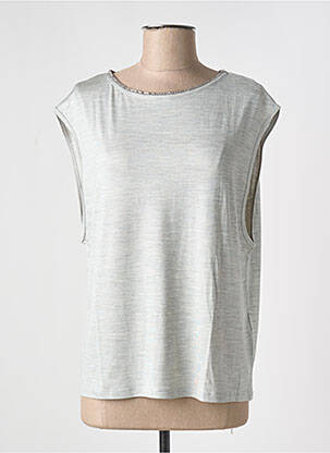 Tricou elasticitate mâneci scurte gri MAJESTIC FILATURES femeie