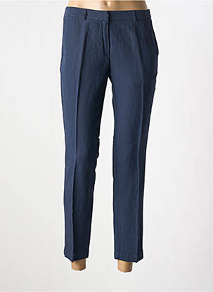 Pantalon 7/8 țesătură poplin mărime normală albastru POMANDERE femeie