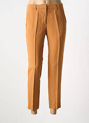 Pantalon 7/8 țesătură poplin mărime normală maro POMANDERE femeie