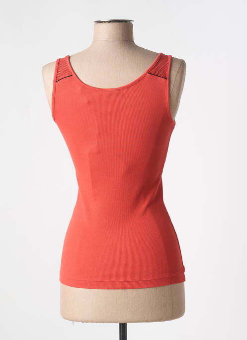 Maiou țesătură ripsată fără mâneci portocaliu AERONAUTICA femme