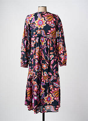 Rochie midi imprimeu floral mâneci lungi negru MOLLY BRACKEN femeie