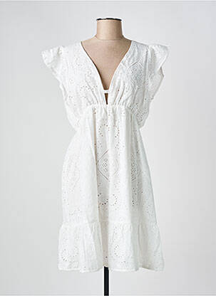 Rochie midi mâneci scurte mâneci scurte alb MOLLY BRACKEN femeie
