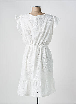 Rochie midi mâneci scurte mâneci scurte alb MOLLY BRACKEN femeie